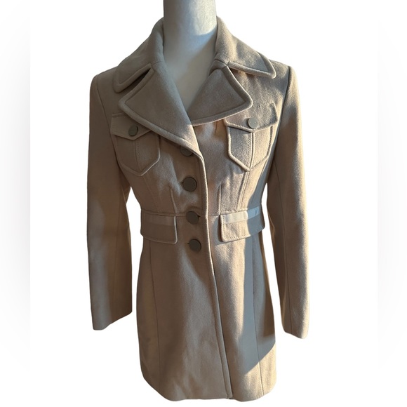 Kenneth Cole New York Jackets & Blazers - ❄️ Kenneth Cole Tan Coat 60% Wool - with branded buttons Size 8P